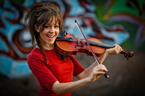 Das Mädchen der Geigerin Lindsey stirling