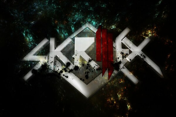 Immagine splatter con stile skrillex