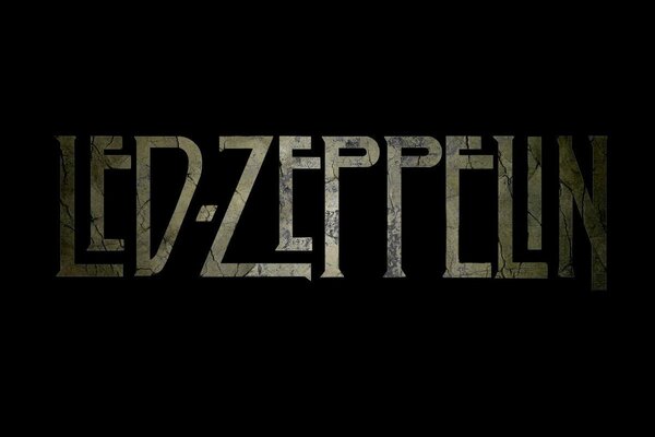 Nombre de la banda led zeppelin sobre fondo negro