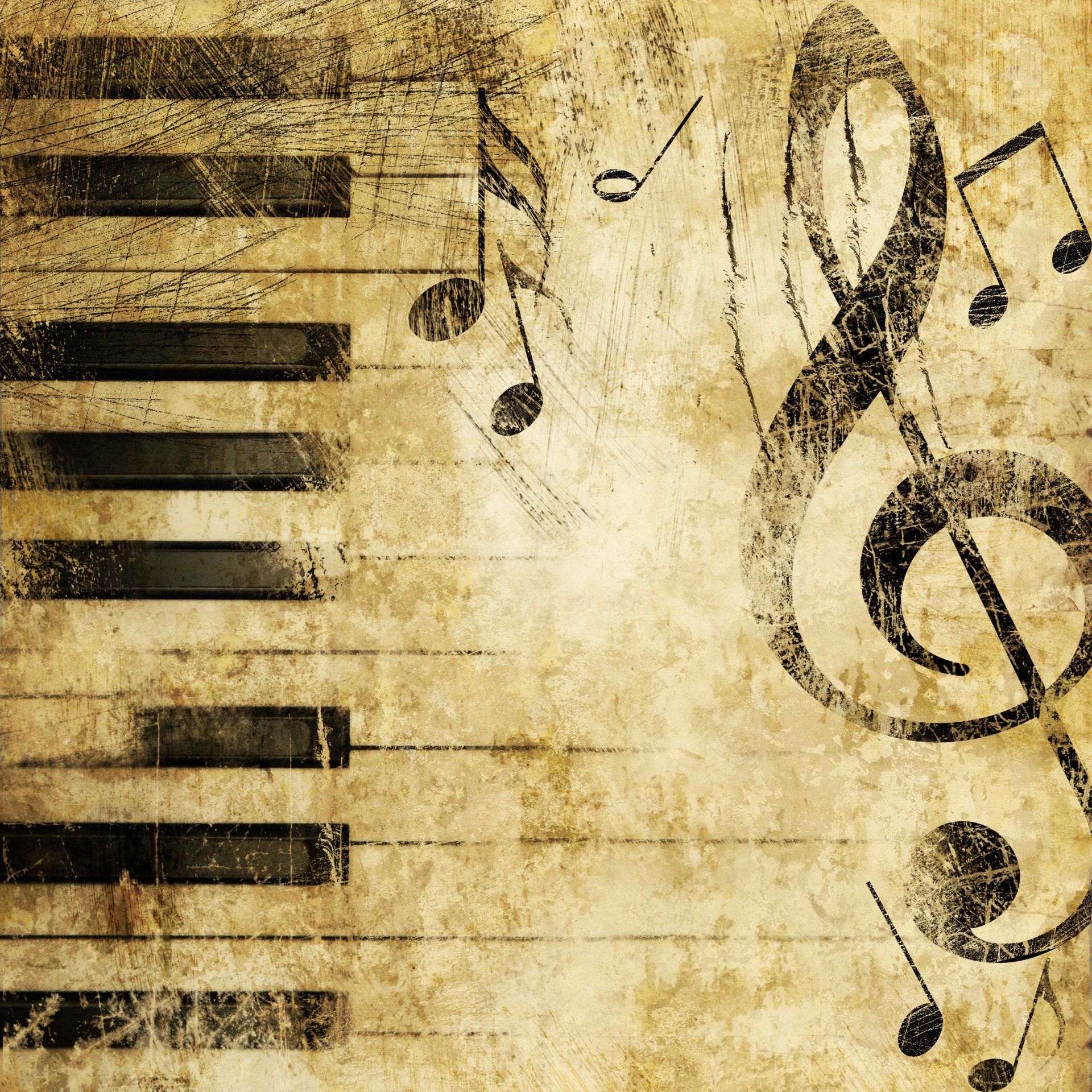 treble clef piano music texture