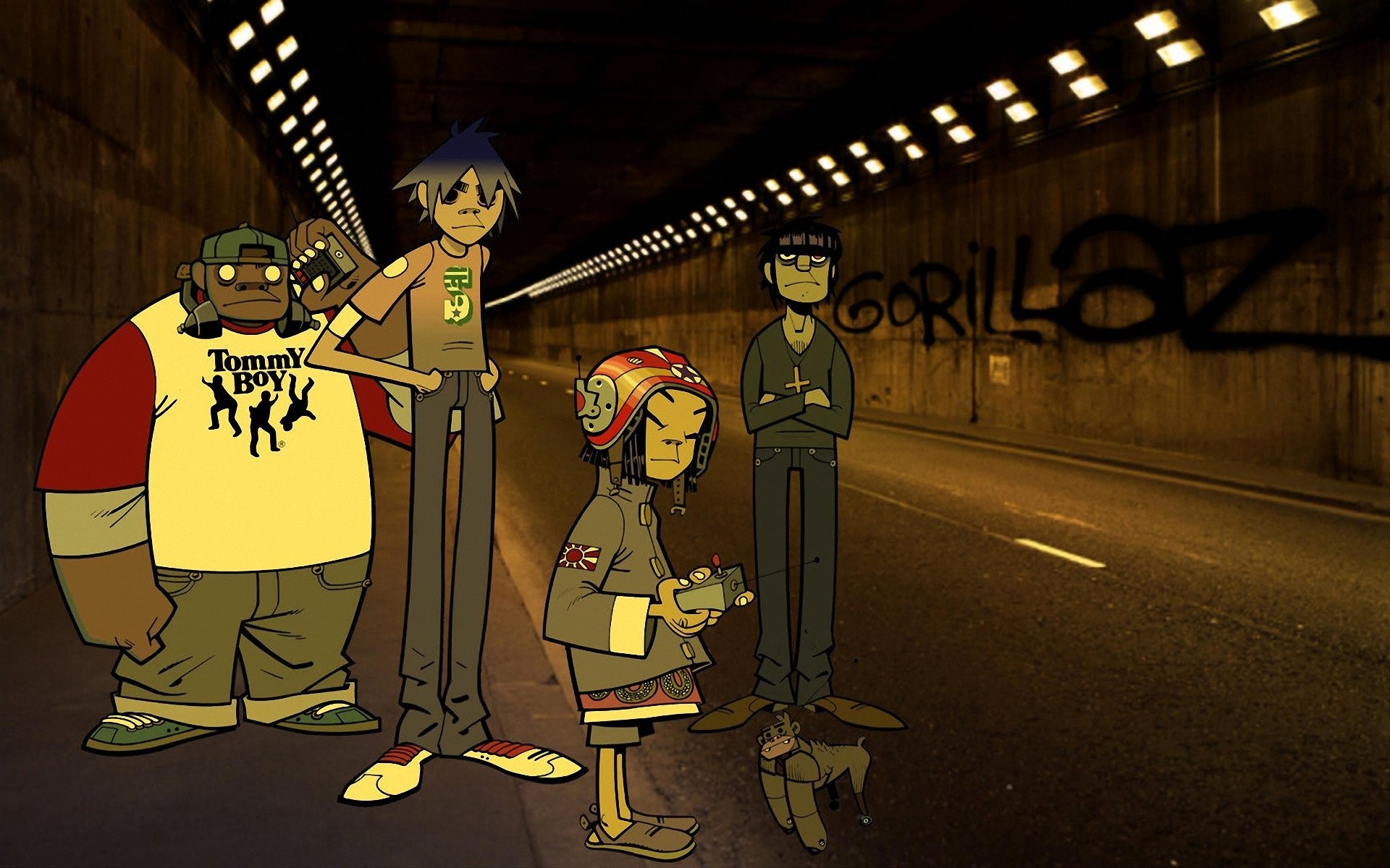 túnel inscripción gorillaz