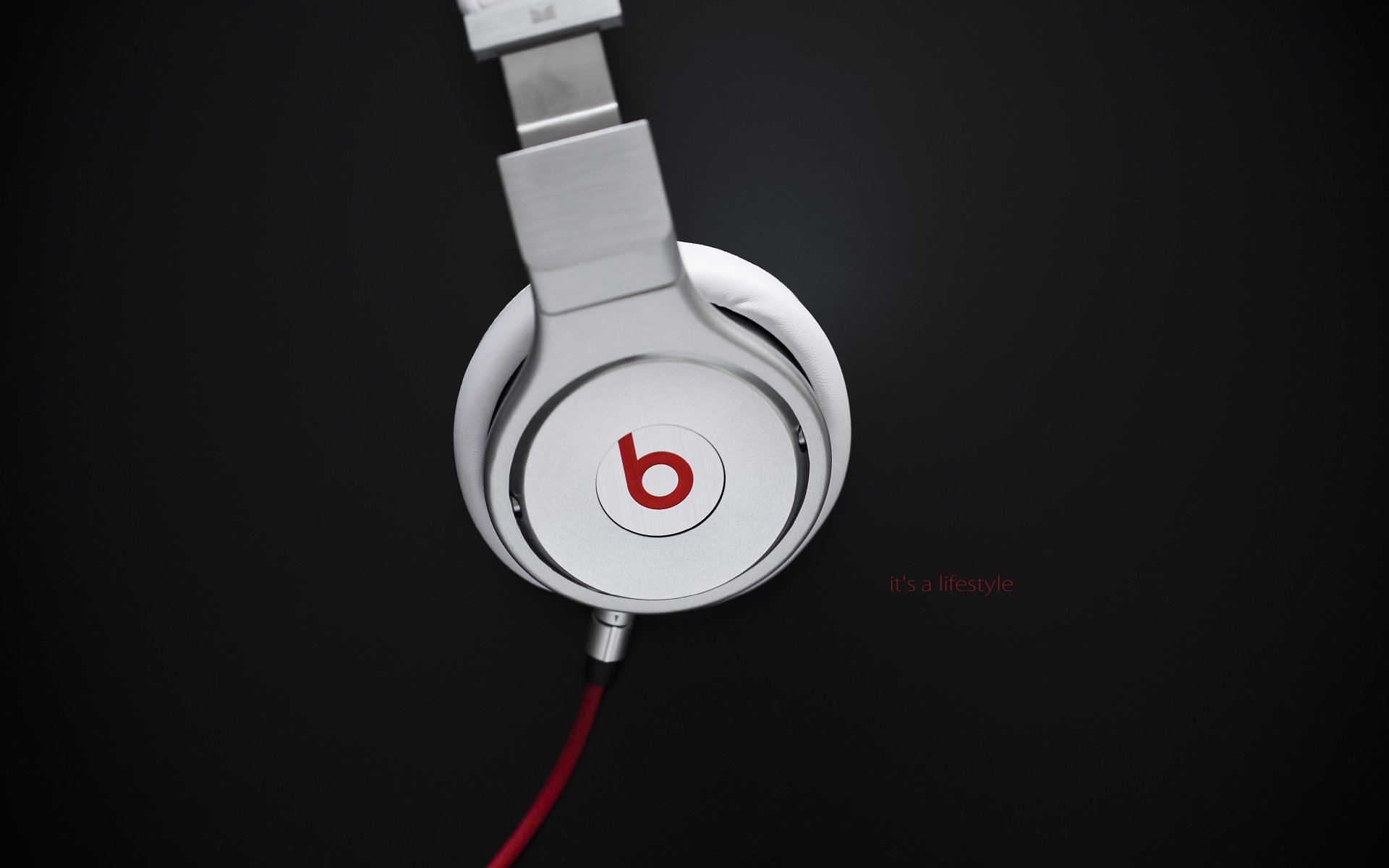 beats by Dr.dre headphones music brand logo inscription words wire brand logo it s a way of life 1920x1200