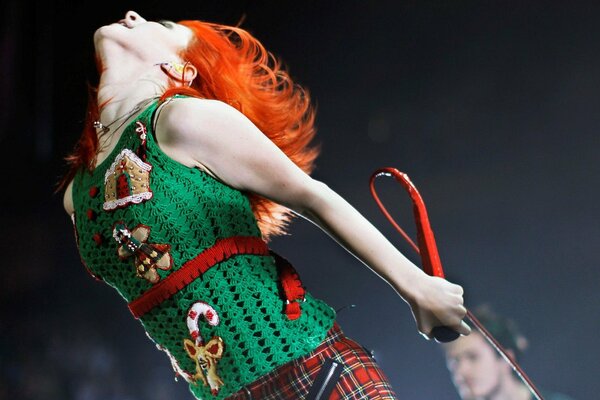 Hayley Williams at her concert, on stage