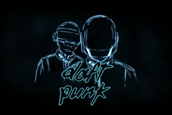 Kaski i siluety Daft punk