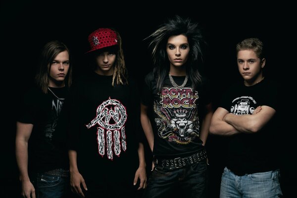 Banda de rock Tokio hotel, foto conjunta