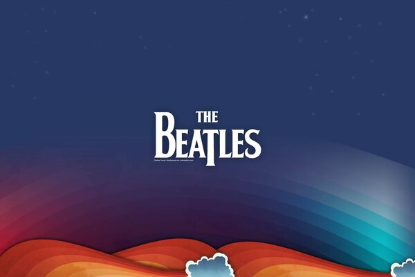 Musicisti rock dei Beatles nuvola