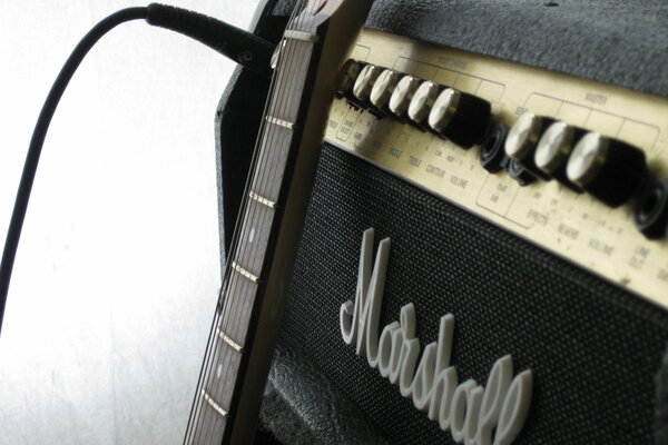 Photo of an amplifier for a marshal guitar