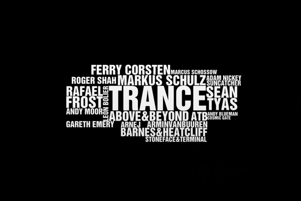 Music in the style of trance or minimalism