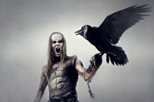 Image symbolique de la mort avec un oiseau