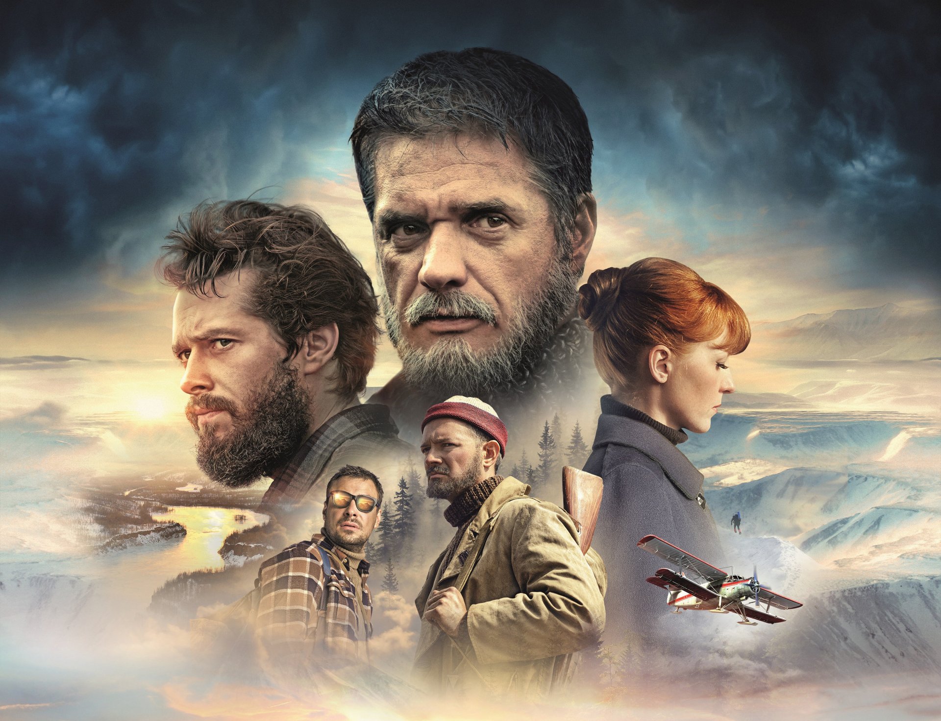 territory poster north snow konstantin lavronenko egor beroev yevgeny tsyganov xenia kutepov river airplane plane