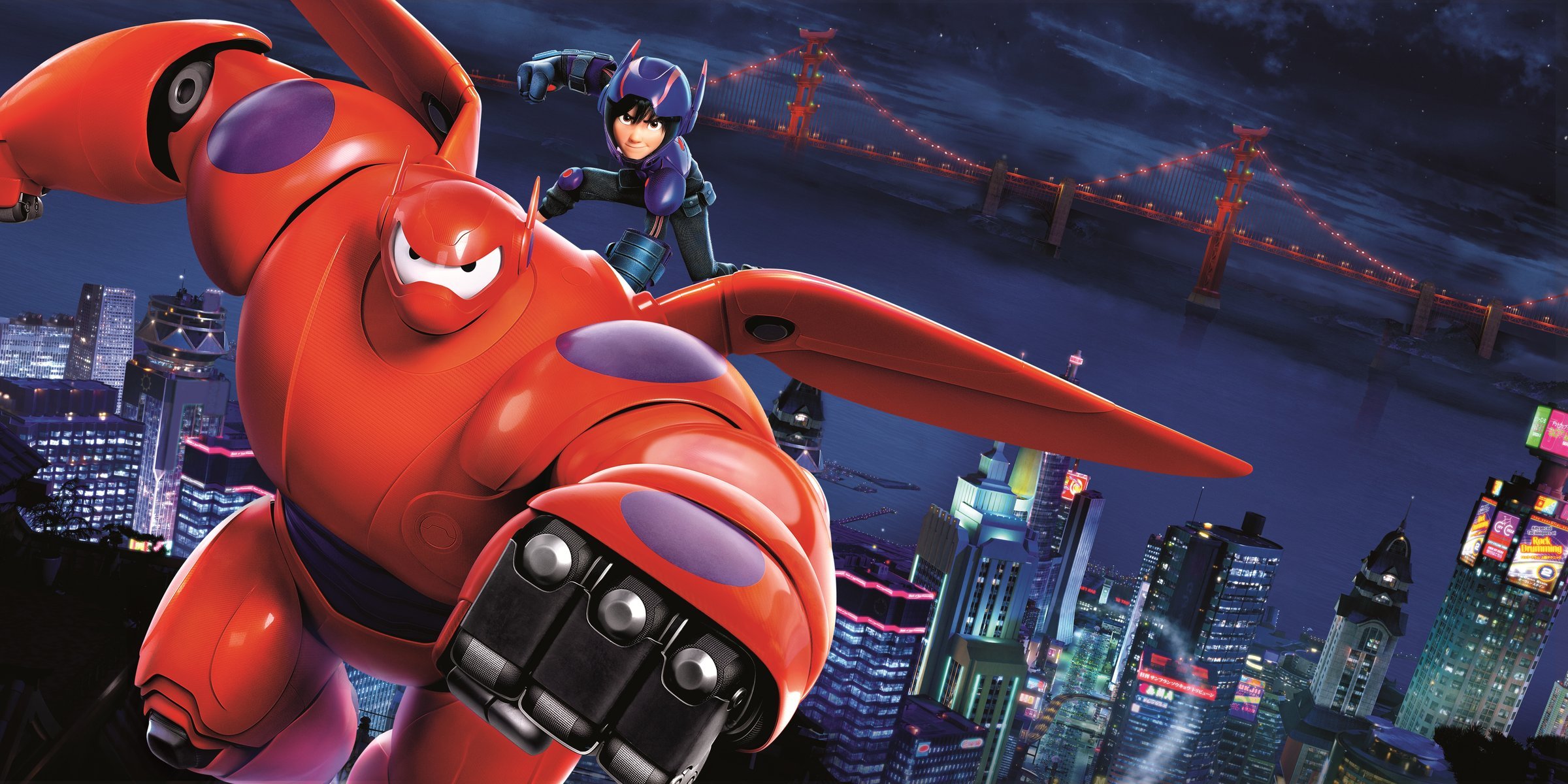 big hero 6 big hero six animation movie movie 2014 year ryan potter hiro hamada scott adsit baymax walt disney pictures action adventure comedy family marvel young boy with white rubber robot red purple orange blue color br