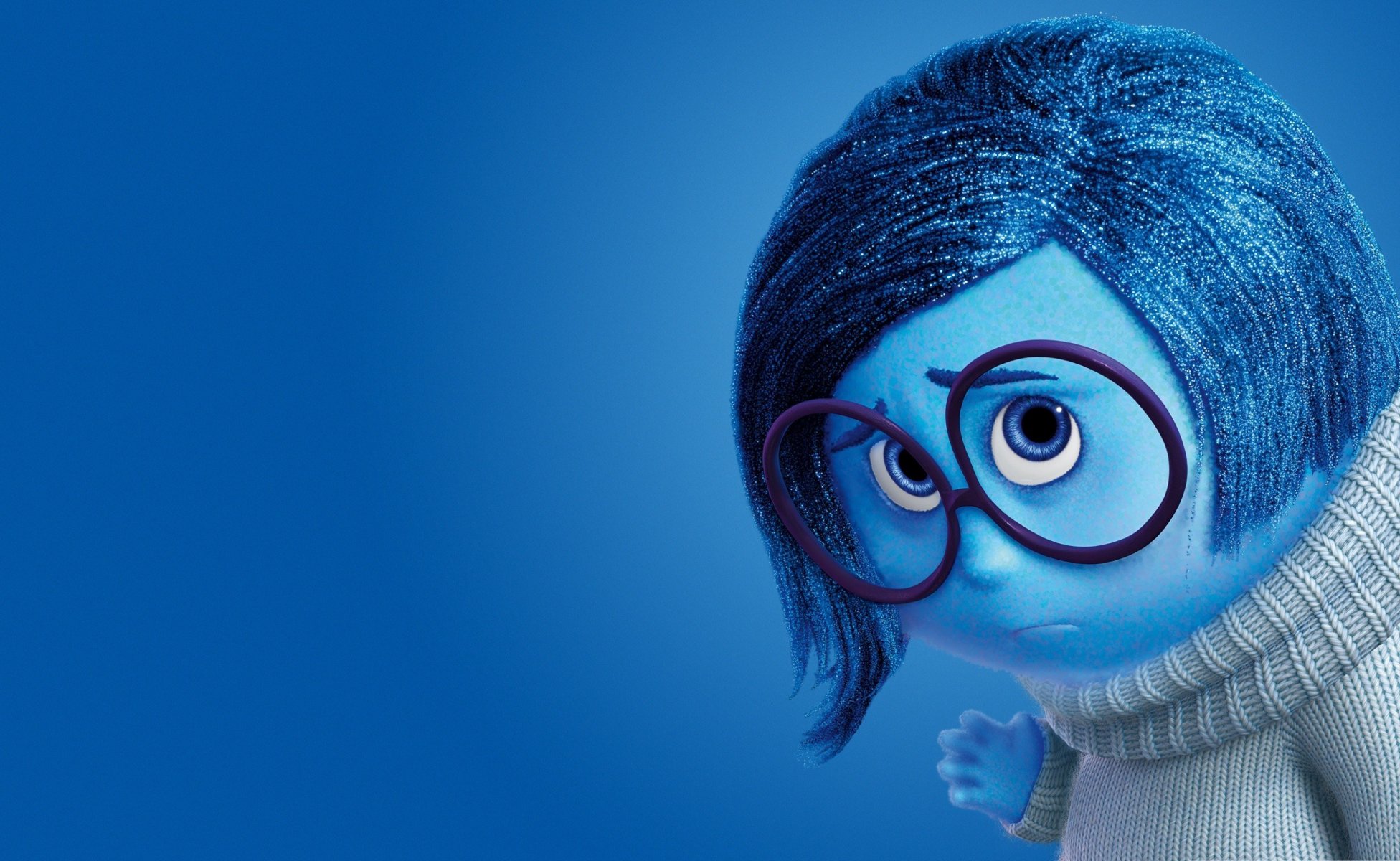 inside out traurigkeit fünf emotionen abenteuer pixar animation studios walt disney studios video frames 2015 garten blau mädchen gefühle brille mantel