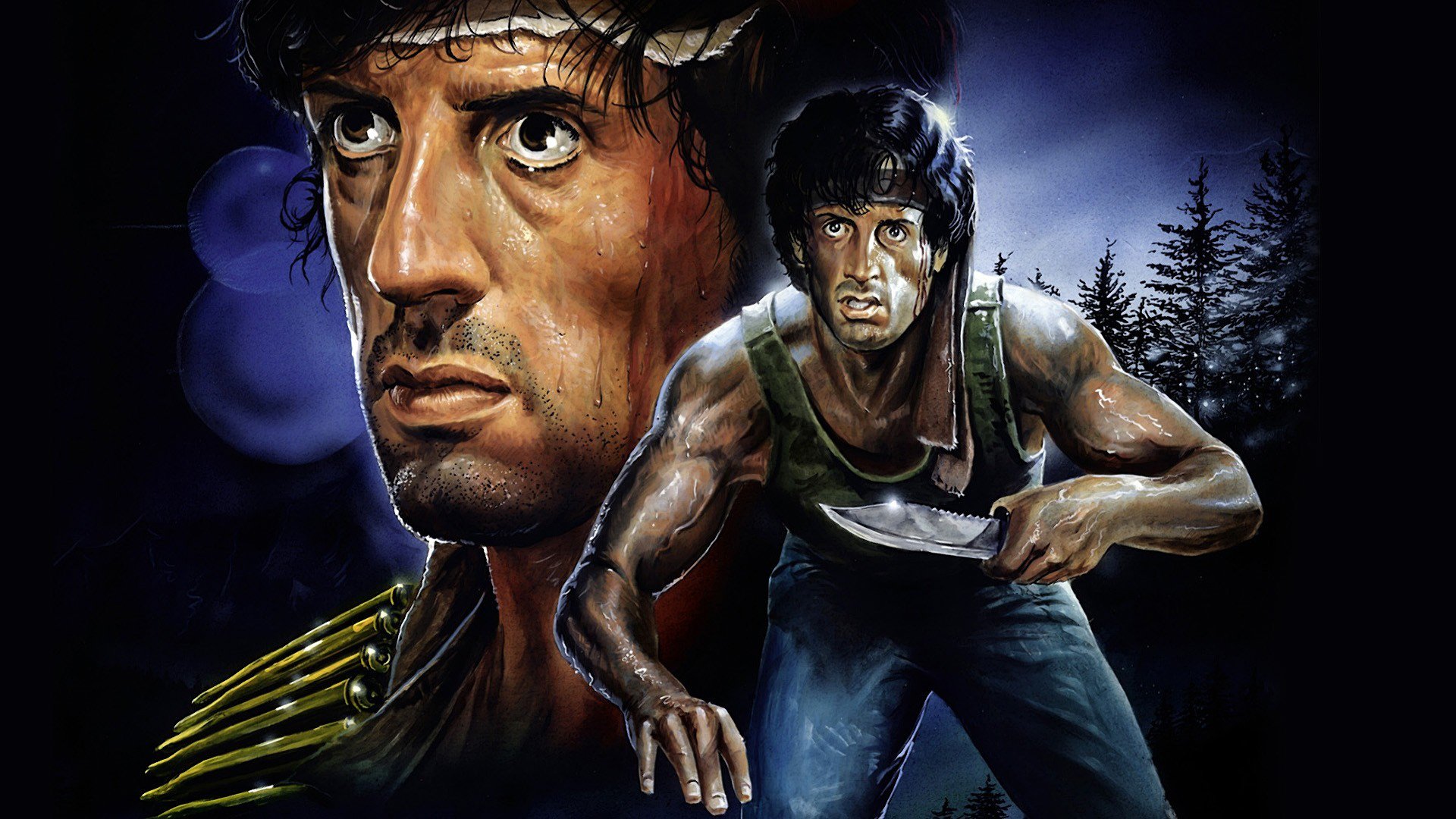 rambo: first blood first blood john rambo action sylvester stallone art dessin