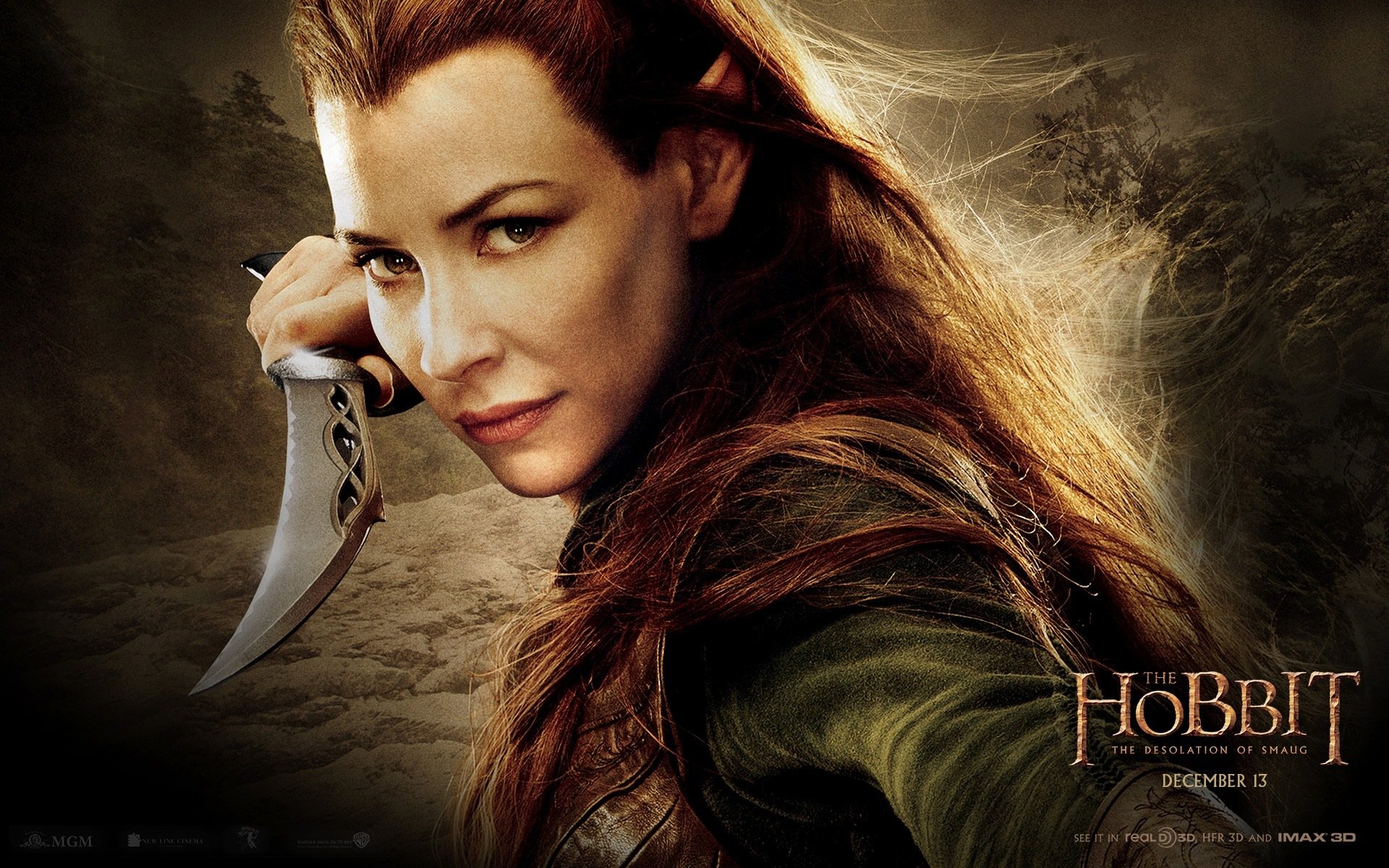 hobbit hobbit: wasteland of Smog Evangeline Lilly Tauriel elf mirkwood hobbit: wasteland of Smaug mirkwood dagger