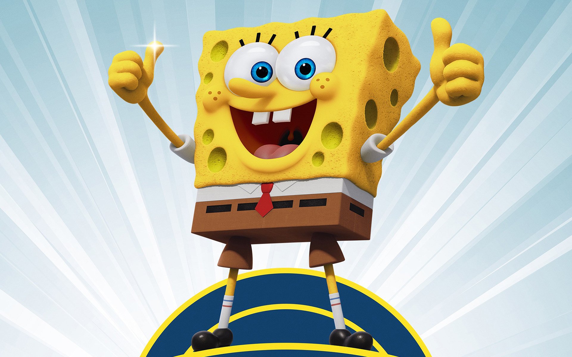 pongebob the spongebob movie: sponge out of water yellow gesture happiness background