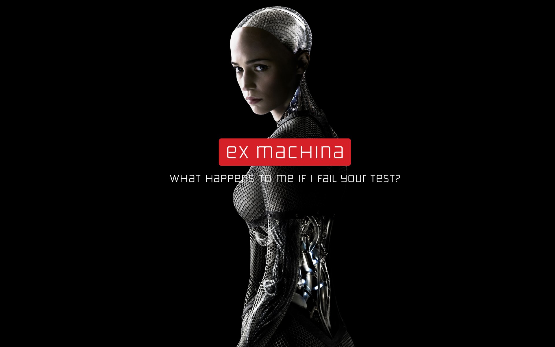 de la machine ex machina alicia vikander vikander ava robot fiction affiche fond noir