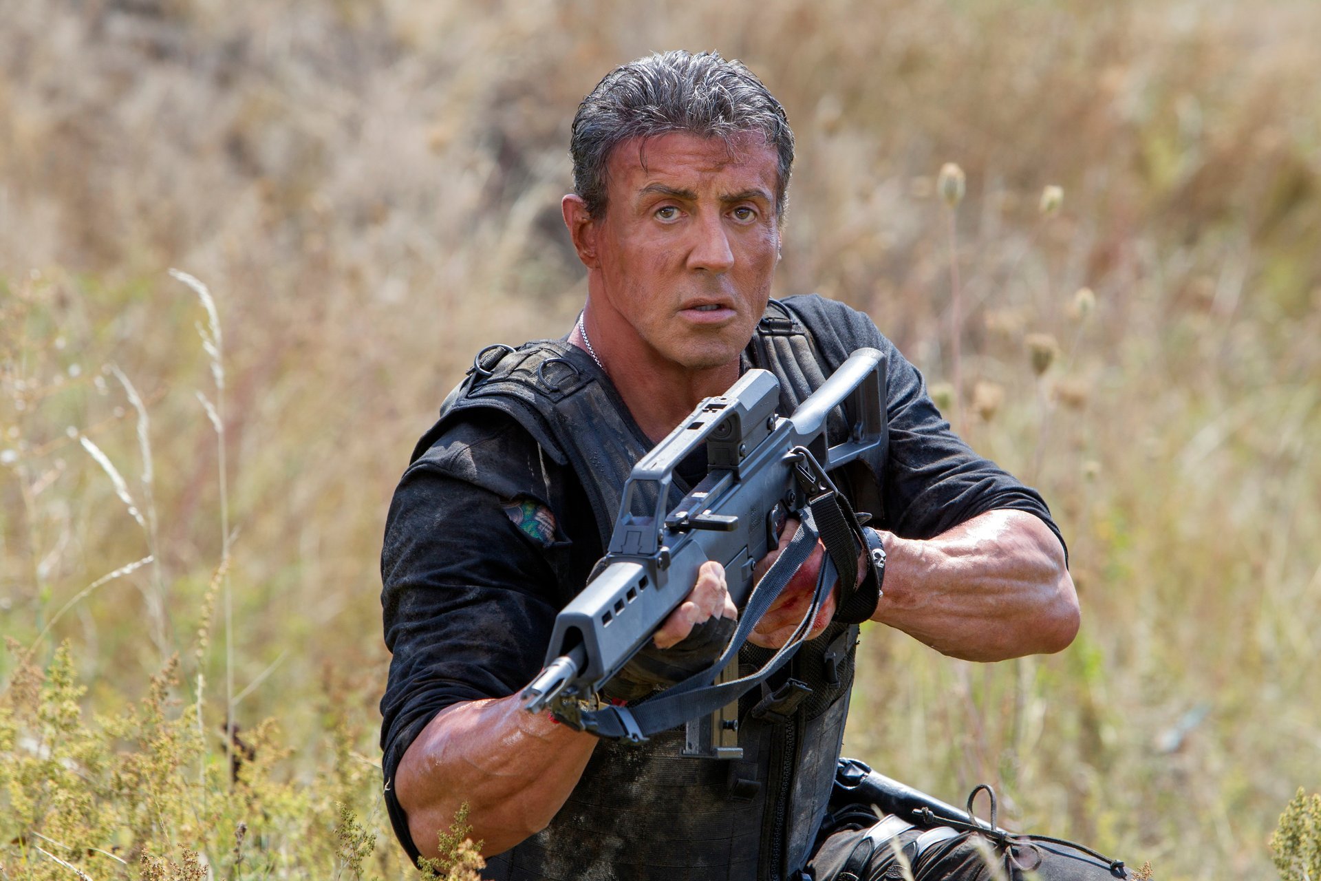 the expendables 3 barney ross sylvester stallone frame weapon