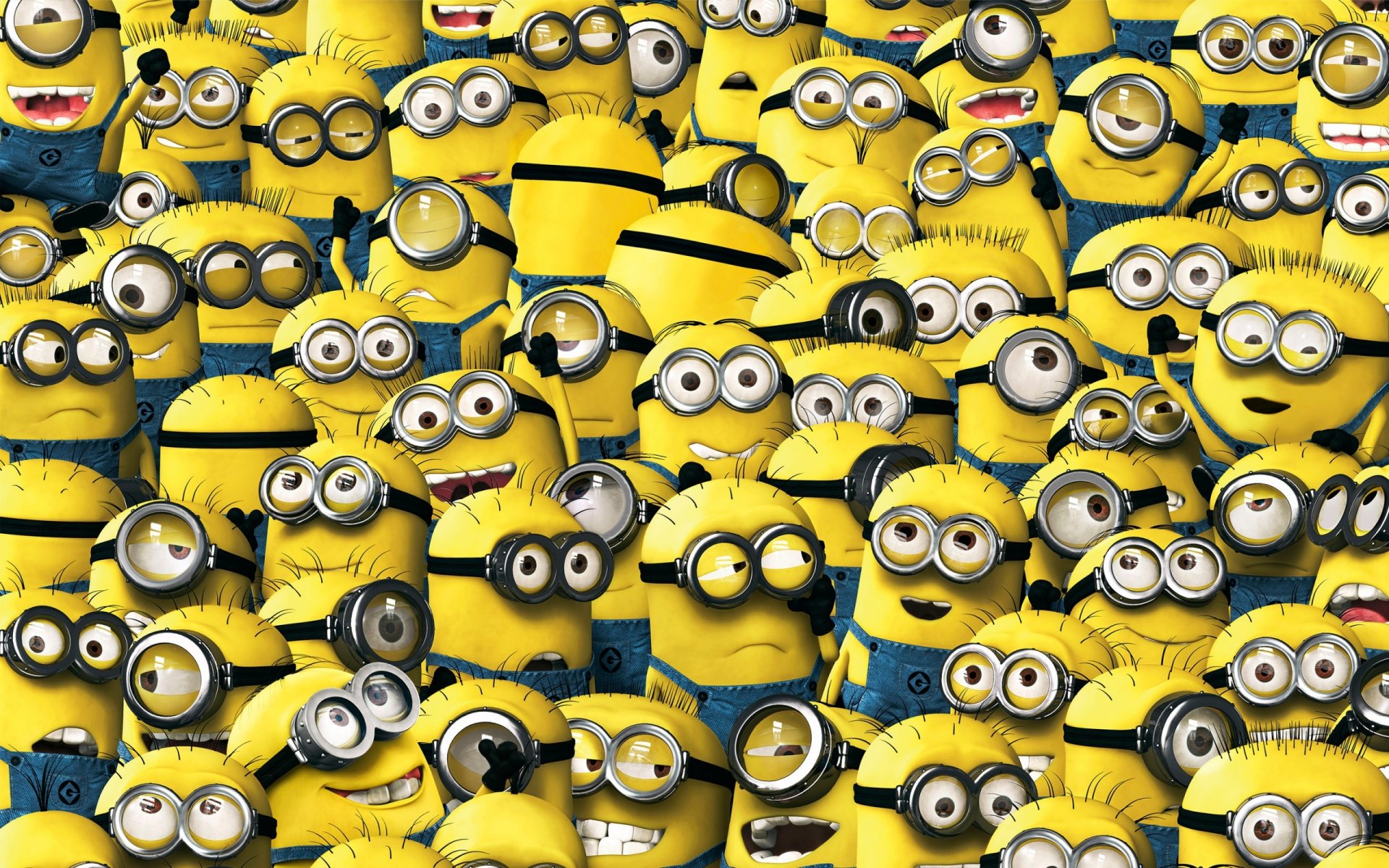 despicable me minions despicablem me 2 jaune animation dessin animé costume uniforme lunettes cyclope sourire dents personnel personnel minion divertissement d éclairage universal picture