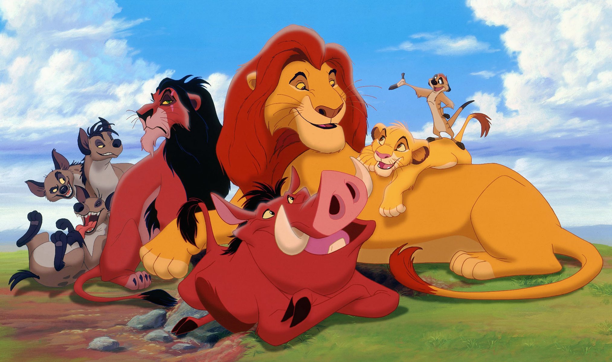 disney król lew mufasa simba timon pumba blizna