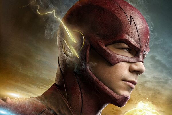 Superhero Flash in the Warner Bros. series television