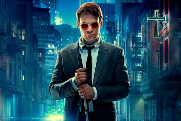 Cartel de la serie Daredevil. Charlie Cox