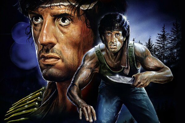 Disegno di Rambo: Primo sangue