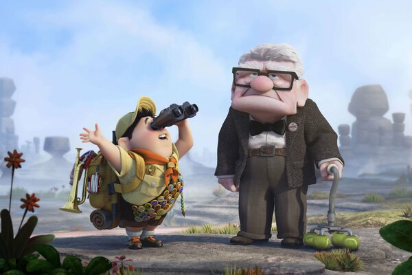 Personajes de la película Up Carl Fredriksen y Russell