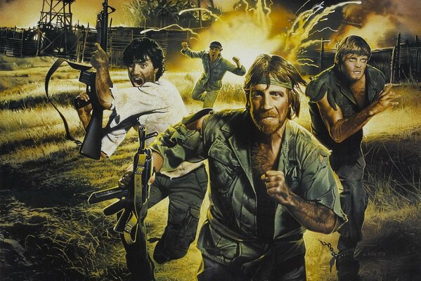 Film, Chuck norris, Männer mit Waffen, Kampf