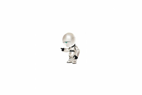 Robot Marvin sur fond blanc