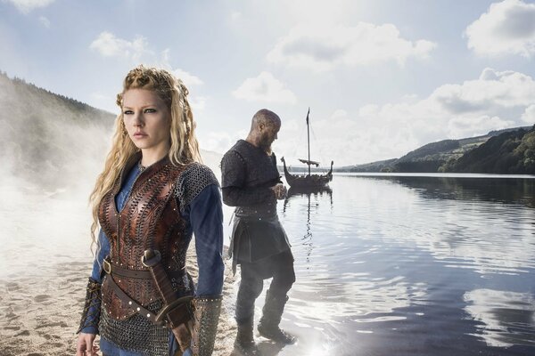 Kathryn vinnik y Ragnar lodbrak de los vikingos