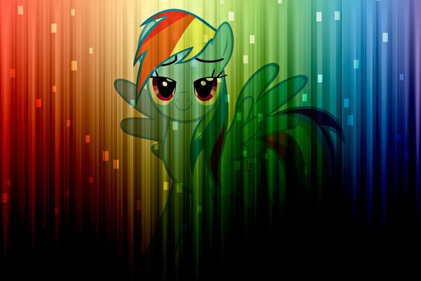 My little pony in rainbow colors