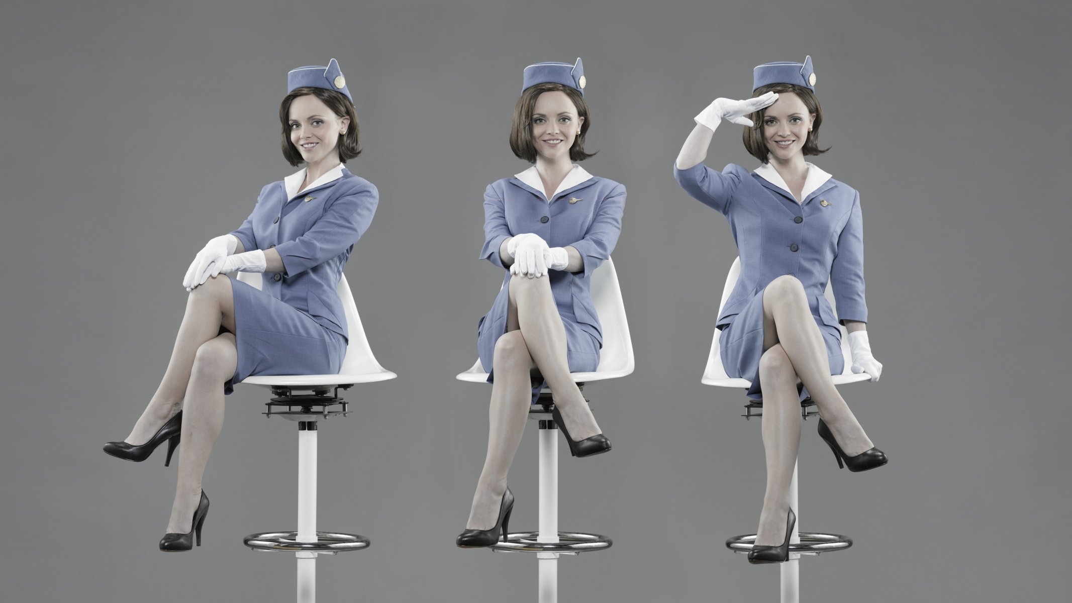 christina ricci pan am pan american aerolíneas uniforme chica actriz mujer bonita