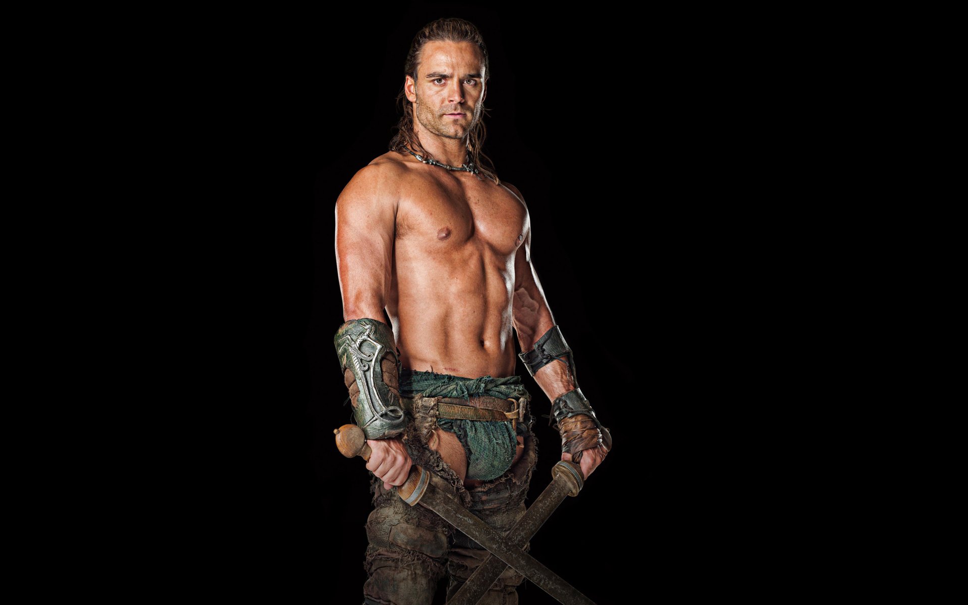 sang et sable spartacus dustin clair dustin clair gannicus gladiateur historique série télévisée fond