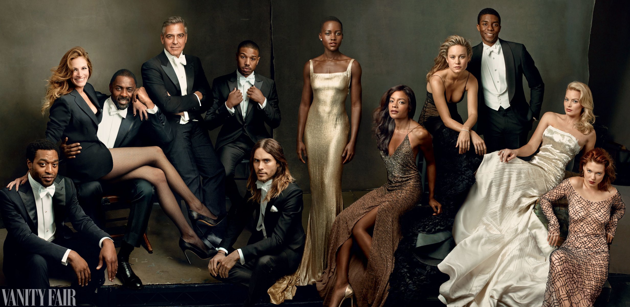 vanity fair prominente julia roberts civetel ejiofor jared leto niongo idris elba george clooney michael jordan b. naomi harris bree larson chadwick bowsman margot robbie léa seydoux