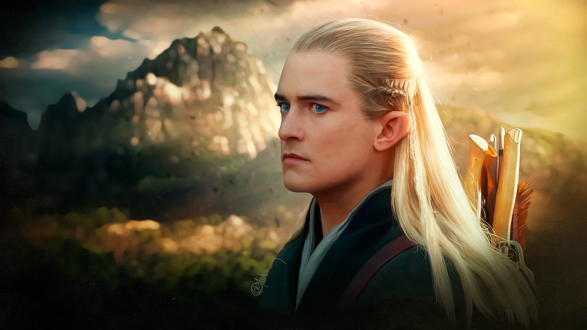 kunst hobbit: smog-ödland herr der ringe hobbit elf legolas orlando bloom