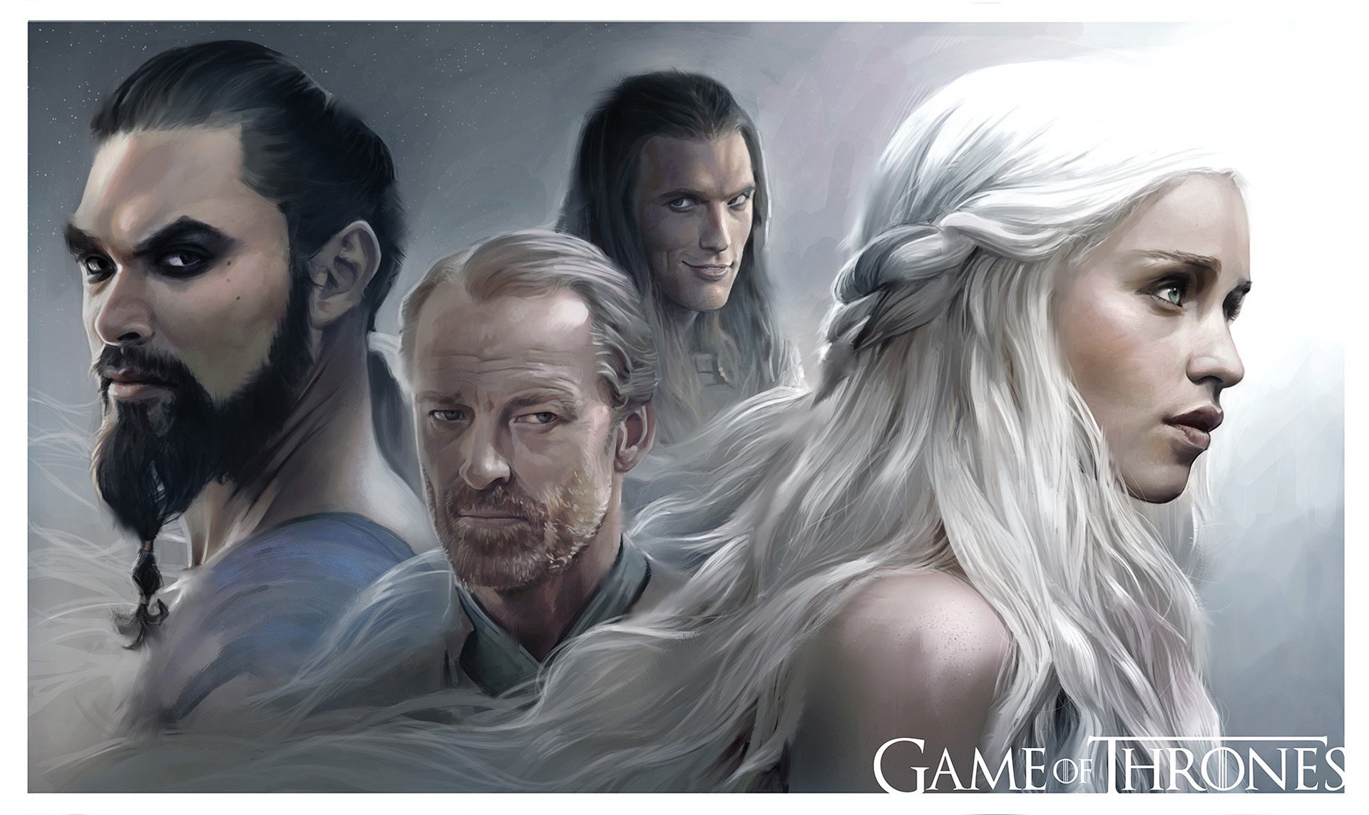 game of thrones hbo tv-serie emilia clarke daenerys targaryen hal drogo jason momoa iora mormont