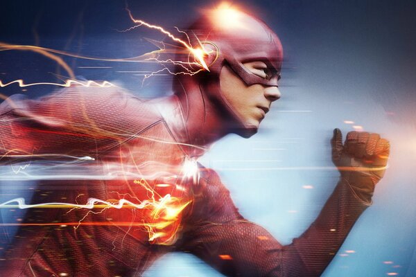 Fantazyjny obraz bohatera komików Flasha