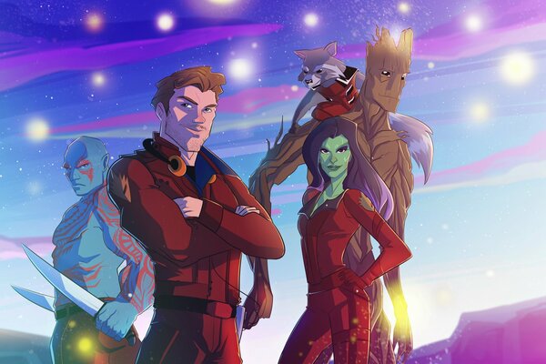 Drawn Guardians of the Marvel Galaxy