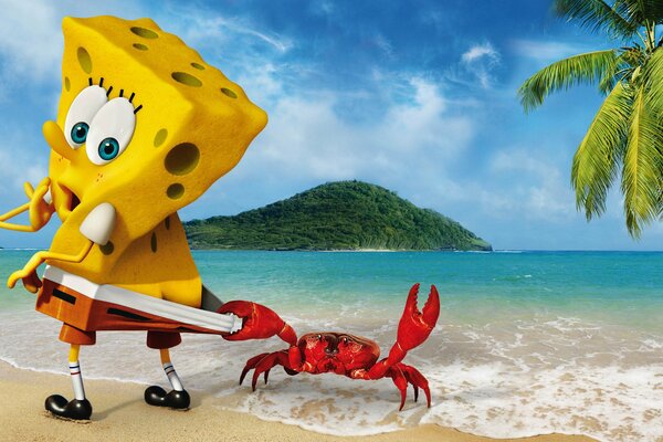 Spongebob aus dem Wasser gezogen