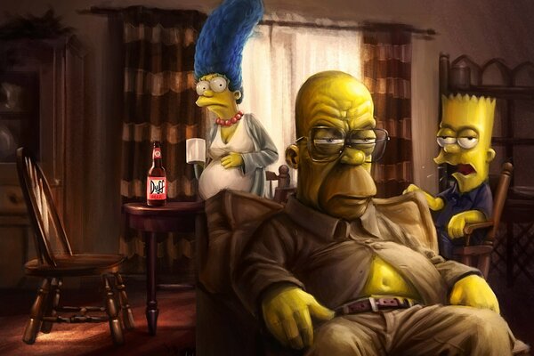 The Simpsons at home