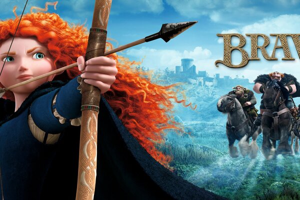 Principessa rossa dal cartone animato Braveheart 