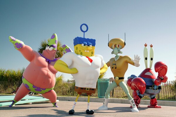 The main characters are SpongeBob