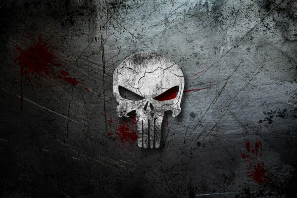 Emblème du Punisher crâne sanglant