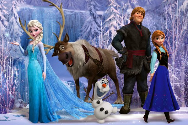 Personaggi principali del cartone animato Frozen