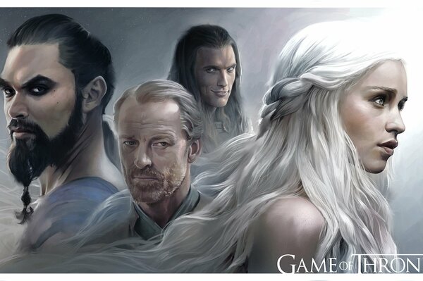 Rappresentazione Fantasy dei personaggi del film Game of Thrones