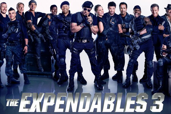 Der Film Expendables 3 alle Helden in blauer Uniform