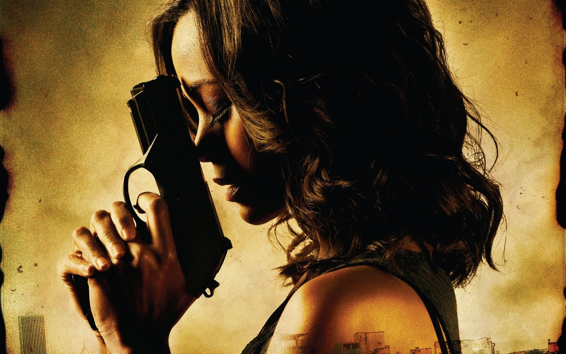 colombiana zoe saldana thriller girl gun