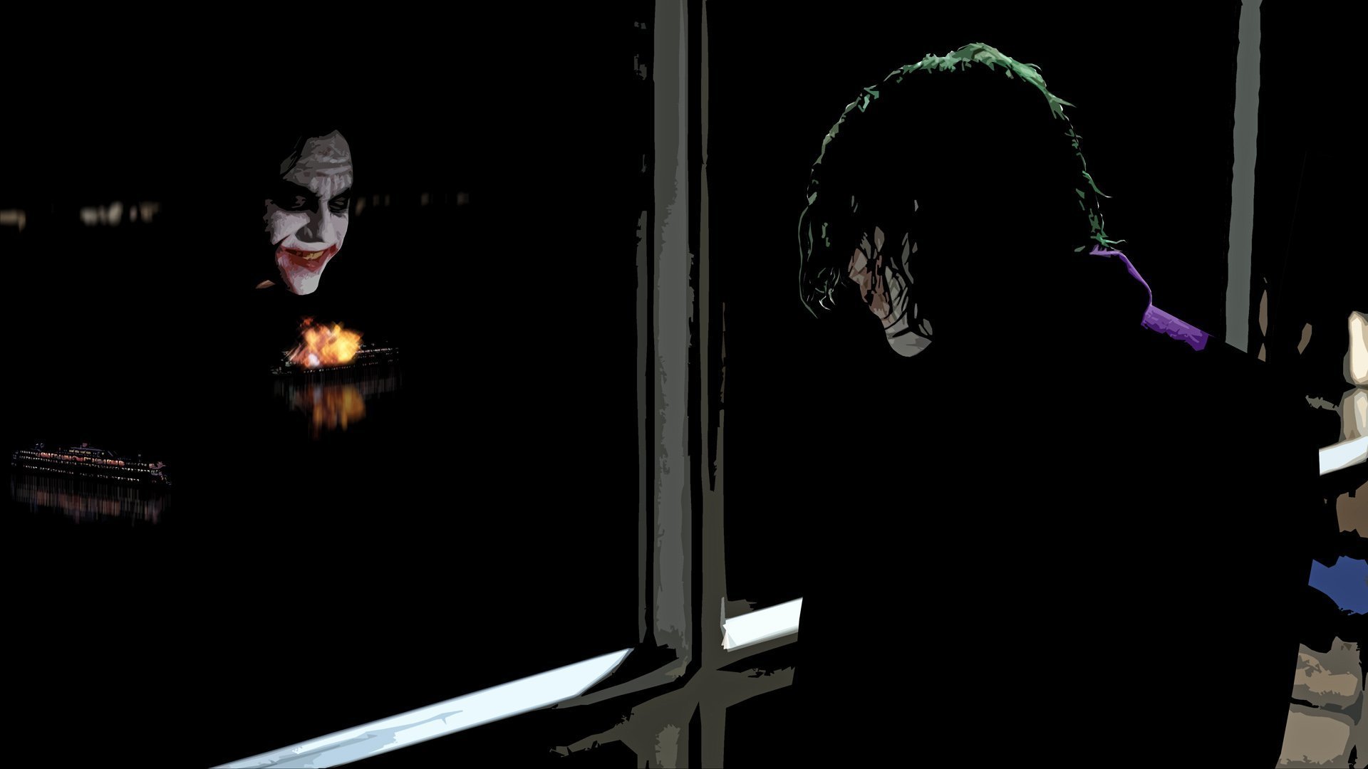 caballero oscuro joker heath ledger ferries reflexión