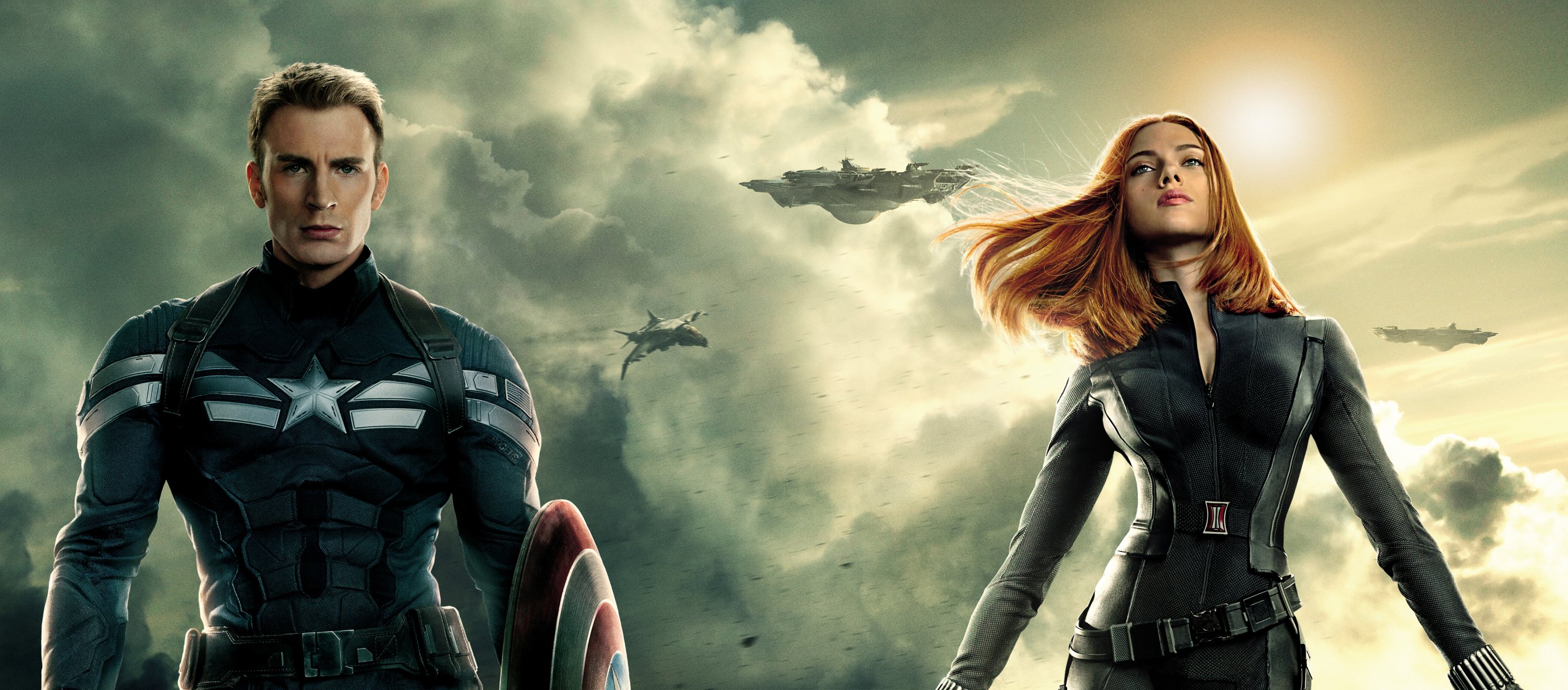 captain america 2 captain america wintersoldat film film 2014 chris evans steve rogers scarlett johansson schwarze witwe natasha romanova rot haar marvel unterhaltung männer mädchen rüstung barbaren soldaten waffen schild flugzeuge kriegsschiff schlachtschiff d