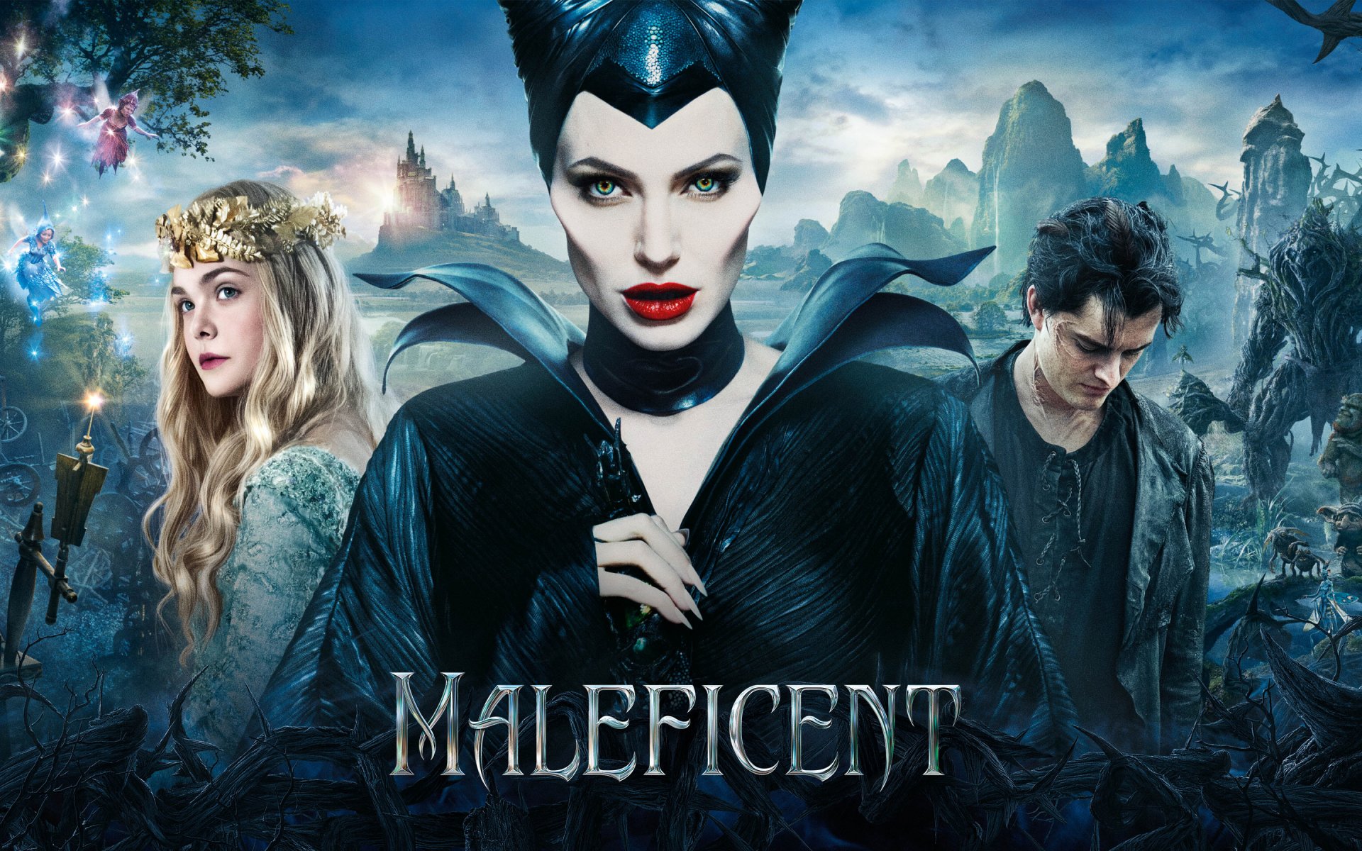 maleficent movie angelina jolie brenton thwaites elle fanning